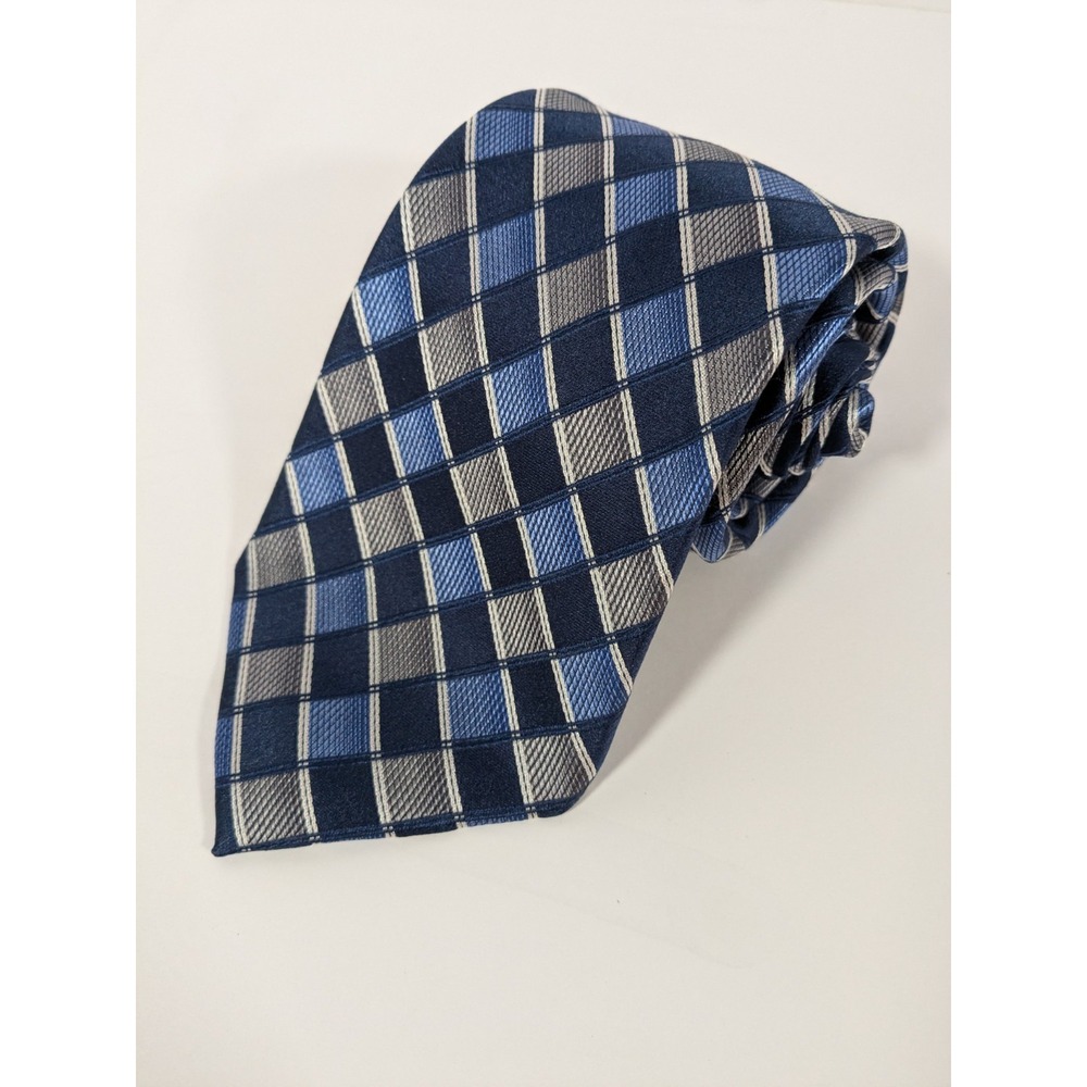 Men's Arrow 100%silk Necktie Blue Geometric Abstract Design 3.25"X59"‎
